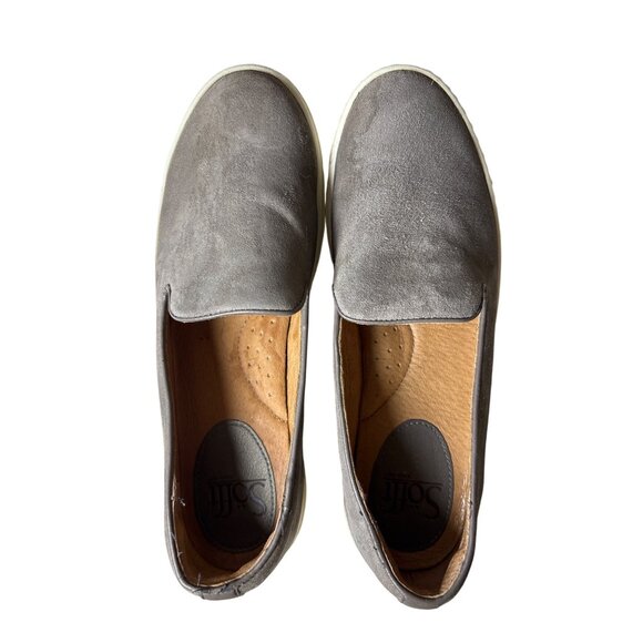 Sofft Somers Slip On Shoes Size 6 Snare Gray Flats Comfort Suede Leather Loafer - Picture 11 of 11
